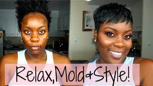 Short raven black haircut short black hairstyles are probably no less versatile than longer 'dos. Relaxer Mold Style At Home Beginner Friendly Short Hair Tutorial Youtube