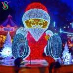 LED Outdoor Street Decoration Motif 3D Christmas Santa Claus Lights