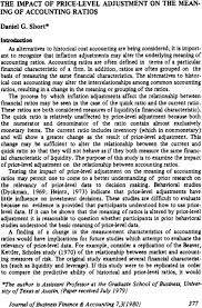 Anyone cannot run a business. The Impact Of Price Level Adjustment On The Meaning Of Accounting Ratios Short 1980 Journal Of Business Finance Amp Accounting Wiley Online Library