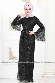 Modaselvim Abiye Volan Kol Kemerli Abiye 2183ms212 Siyah The Dress Afrika Modasi Elbiseler