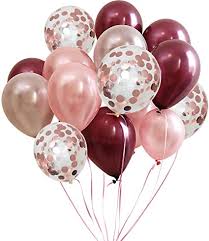 We strive to represent those who are often overlooked in the community. Amazon Com Funprt Burgundy Latex Balloon And Rose Gold Confetti Balloons 12 Inch 50 Count Toys Games