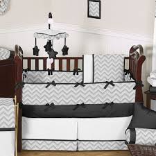 Custom crib bedding and leading brands such as caden lane, bold bedding, new crib bedding sets. Gray And Black Chevron Zig Zag Baby Bedding 9pc Crib Set By Sweet Jojo Designs Only 189 99