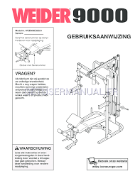 Weider Appareil De Musculation Domestique 9000 Le Manuel Du Proprietaire Telechargement Libre