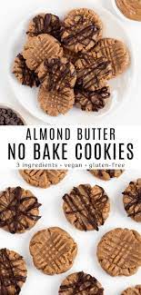 No Bake Almond Butter Cookies Recipe Almond Butter Recipes Almond Recipes Almond Butter Snacks