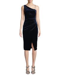 Aracely Asymmetric Dress In Ruched Velvet