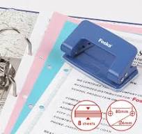 Foska Professional Metal Small Easy to Carry Two Holes 3 Colors Earing Card  Craft Lever Paper Punch for Daily Use