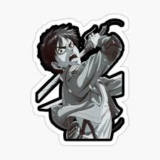 *based on hajime isayama's original story, with the introduction of a new character. Eren Yeager Stickers Redbubble