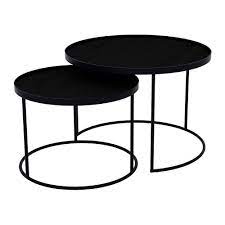 Buy Ethnicraft Round Nesting Tray Table Set Amara