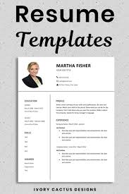 A microsoft word resume template is a tool which is 100% free to download and edit. Resume Template Word With Photo Modern Professional Simple Design Printable Easy One Page Resume Cv Template Martha Simple Resume Template Resume Template Word Resume Template