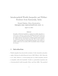 PDF) Intrahousehold Wealth Inequality and Welfare: Evidence from Karnataka,  India