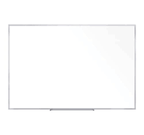 Ghent Non-Magnetic Whiteboard with Aluminum Frame, 4' X 10', White