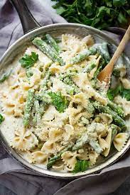 To lower your blood cholesterol level, choose only the leanest meats, poultry, fish and shellfish. Creamy Asparagus Pasta Recipe Healthy Pasta Dinner With Vegetables