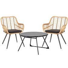 Apolima Metal 2 Seater Bistro Set Table And Chairs Modern Outdoor Spaces Chair Set