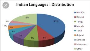 Make A Pie Chart On Scheduled Languages Of India Brainly In