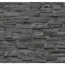 100% love it guarantee · scalable patterns · antimicrobial topcoat 3d Effect Dark Grey Slate Stone Brick Effect Wallpaper Vinyl Washable Erismann