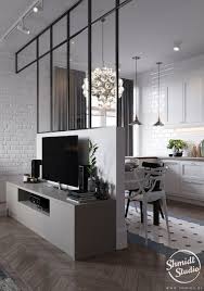 Decordemon Scandinavian Style Apartment In Minsk Belarus Living Room Partition Design Apartment Decor Interior