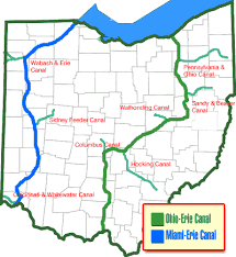 Ohio Canal Map Erie Canal Whitewater Canal