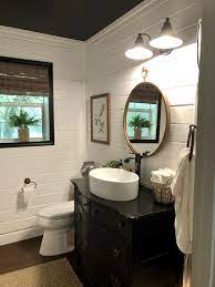 Modern Farmhouse Powder Room Reveal Modern Farmhouse Powder Room Farmhouse Powder Room Powder Room