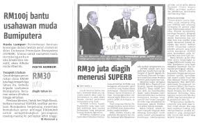 Program ini dibuka kepada bumiputera yang ingin menjadi usahawan atau syarikat bumiputera yang beroperasi kurang daripada 3 tahun. Perbadanan Perusahaan Kecil Dan Sederhana Malaysia Rm100j Bantu Usahawan Muda Bumiputera