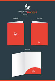 File Folder With Pocket Mockup Graphic Google Tasty Graphic Designs Collection Folder Psd Folder Mockup Presentation Folder Design