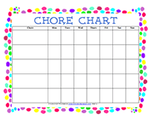 free printable chore charts for children