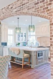 Brick Cased Opening Between Kitchen Living Room Kitchen Dining Room Home Home Decor New Homes