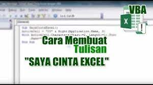 Click on the insert tab in the ribbon. Cara Membuat Tulisan Saya Cinta Excel Dengan Vba Youtube
