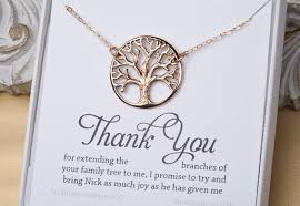 Since you've wed their child, why not surprise your mother in law with a new child—one that has leaves (but never leaves), doesn't cry, and overall requires much less maintenance? Family Tree Necklacetree Of Lifemother S Day Giftmother Etsy Gifts For Wedding Party Mother In Law Gifts Mother Of The Groom Gifts