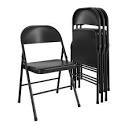 Mainstays Steel Folding Chair (4 Pack), Black - Walmart.com