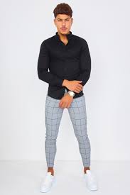 Pantalon a carreau homme noir. Pantalon A Pince Gris A Carreaux Brentiny Paris