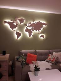 Light Wood Wall Map Of The World Map Wall Art Large Travel Led Etsy Girl Bedroom Decor World Map Decor Cute Room Decor