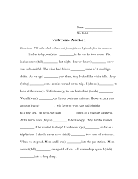 Verb Tense Practice 1 Doc Betterlesson Verb Tenses Verb Worksheets Irregular Past Tense Verbs