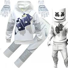 Is marshmallow really chris comstock? Halloween Dj Marshmello Chris Comstock Costume Top Pants Sets For Kids