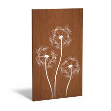 Recycled flower garden art flower craft tutorial. Adezz Corten Steel Decorative Wall Panel Dandelion Walling