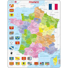 Cele 101 departamente franceze sunt grupate actualmente în 13 regiuni metropolitane și 5 regiuni de peste mări.ele sunt împărțite de asemenea în 343 arondismente (arrondissements în franceză Puzzle Harta Politica A Frantei Fr 70 Piese Larsen Emag Ro
