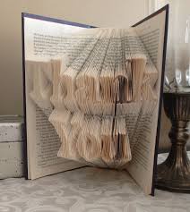 Moonglo Creations Book Page Crafts Book Folding Folded Book Art