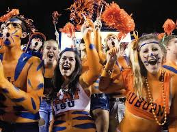 Brazil football soccer body paint girl. College Football Hall Of Fame On Twitter Real Fans Wear Body Paint For Sec Media Days Watch Coachgusmalzahn And Auburnfootball Players Walk The Blue Carpet At The Hall On July 19 Bring