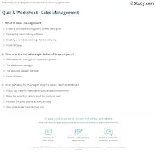 Tylenol and advil are both used for pain relief but is one more effective than the other or has less of a risk of si. Quiz Worksheet Sales Management Study Com