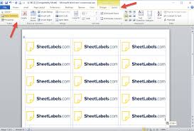 Browse a large collection of free, printable label templates for microsoft word. How To Turn On The Label Template Gridlines In Ms Word Sheetlabels