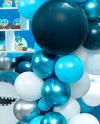 Baby Shark Balloon Garland Little Shark Birthday Party Ideas Shark Theme Birthday Shark Birthday Shark Birthday Party