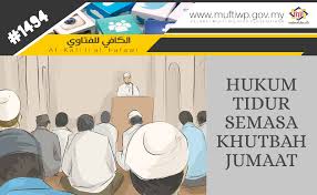 Sholat jumat adalah sholat yang dilakukan pada hari jumat dengan waktu dhuhur yaitu sekitar pukul 12:00 sampai 13:00. Pejabat Mufti Wilayah Persekutuan Al Kafi 1494 Hukum Tidur Semasa Khutbah Jumaat