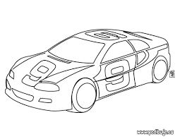 Coche De Carreras Para Colorear