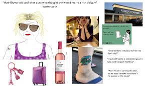 Cool Wine Aunt Burnout Starterpack Starterpacks