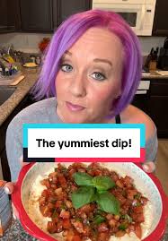 Boursin Cheese Dip with Tomaties Basil and Balsamic