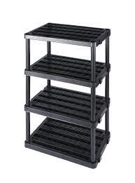 4.2 out of 5 stars. Maxit 36 W X 54 1 2 H X 24 D 4 Shelf Plastic Freestanding Shelving Unit At Menards