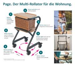 Indoor rollatoren, also rollatoren für die wohnung oder andere innenbereiche, können sie, wie der name schon sagt, ausschließlich drinnen, in den eigenen vier wänden oder beispielsweise in den gemeinschaftsbereichen eines seniorenheims nutzen. Wohnraum Rollator Page Saljol Shop Seniorgo