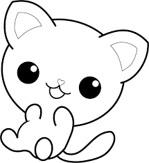 Cute and kawaii drawings to color. Big Image Kawaii Cat Coloring Pages Clipart Full Size Clipart 2171047 Pinclipart