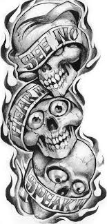 Making a tattoo is a very responsible decision in the life of those that want to have it. See No Evil Skull Tattoo Designs