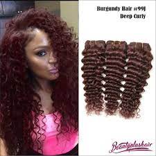 4pcs Lot 6a Brazilian Burgundy Remy Human Hair Extensions Deep Wave Deep Curly Burgundy Hair Weaves 99j Red Co Burgundy Curly Hair Deep Curly Curly Hair Styles