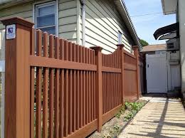 Compare click to add item yardworks® white vinyl notched fence rail to the compare list. Wood Grain Vinyl Fences Gates Railings Liberty Fence Railing